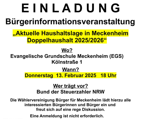 Bürgerinformationsveranstaltung